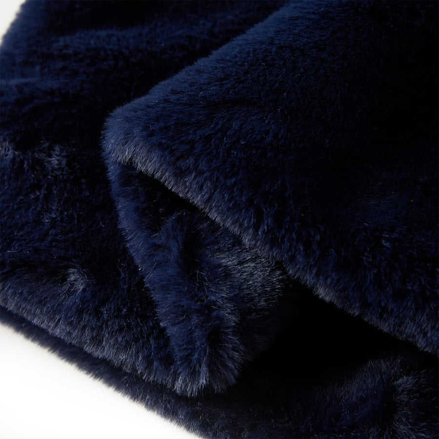 Kinderjas 92 kunstvacht marinekleur Marineblauw