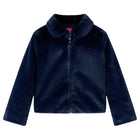 Children's jacket 116 faux fur navy blue
