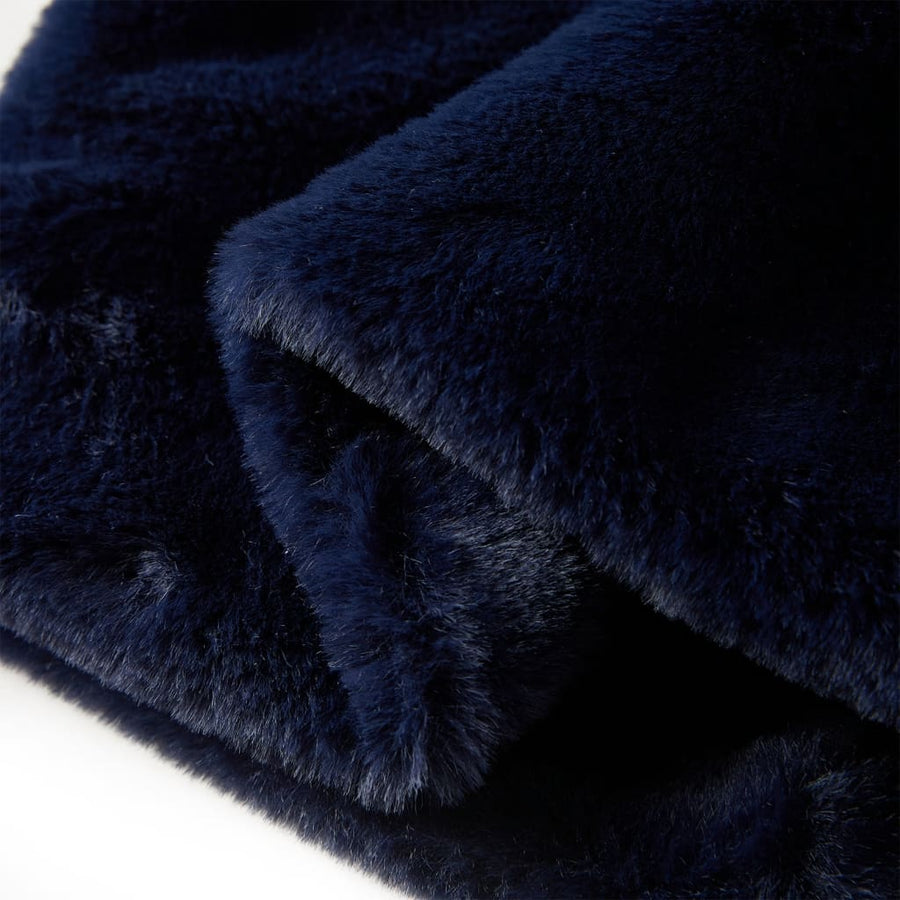 Kinderjas 116 kunstvacht marineblauw Marineblauw