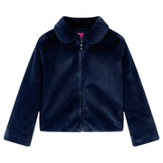 Kinderjas kunstvacht marineblauw maat 128