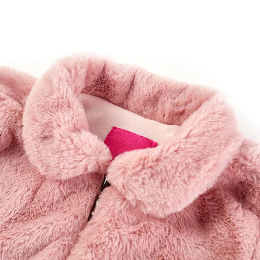 Kinderjas 92 kunstvacht roze Roze 92