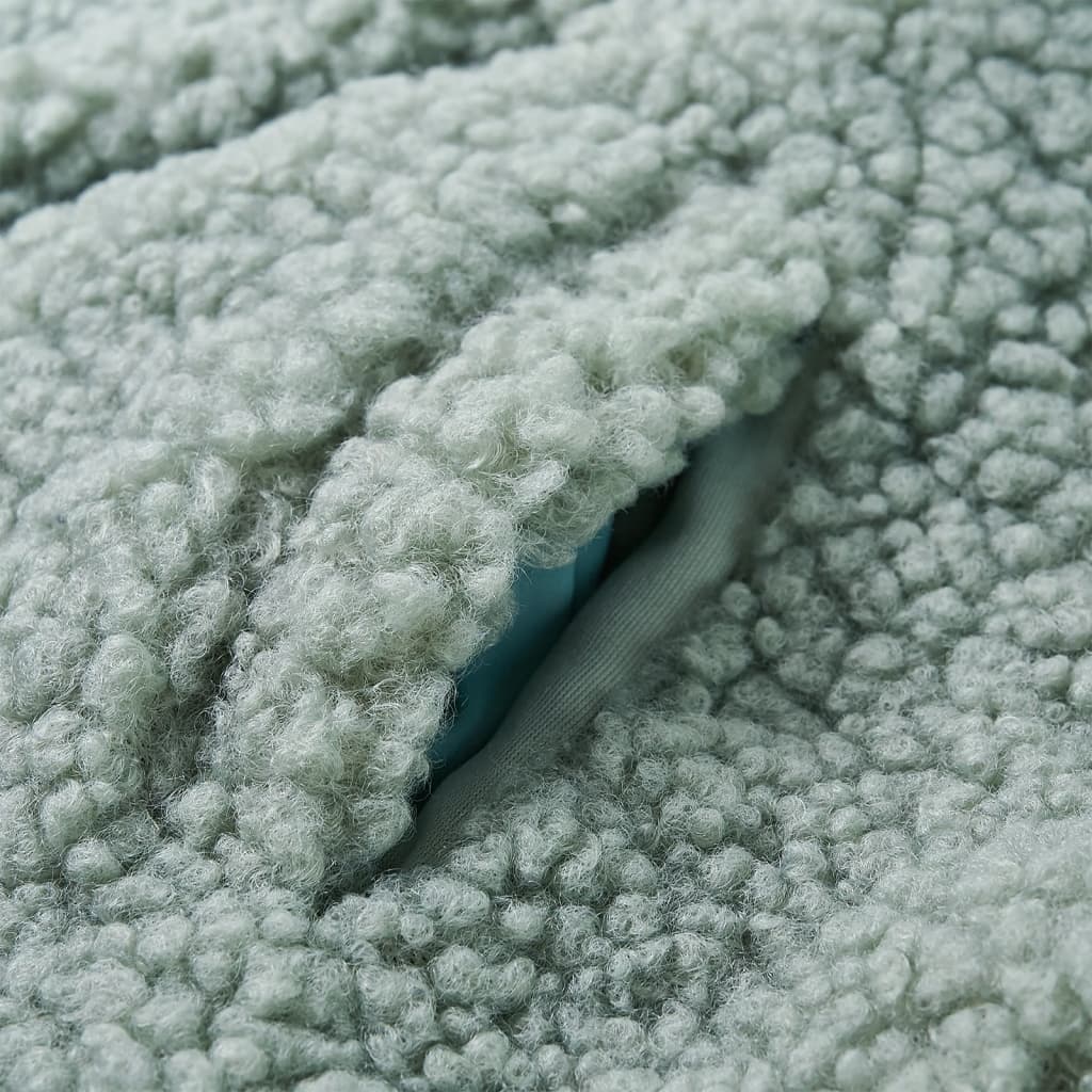 Kinderjas met capuchon teddy 104 kunstvacht mintgroen Groen