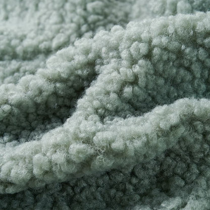 Kinderjas met capuchon teddy 104 kunstvacht mintgroen Groen