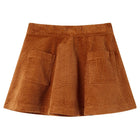 Kids' skirt with pockets corduroy 116 cognac