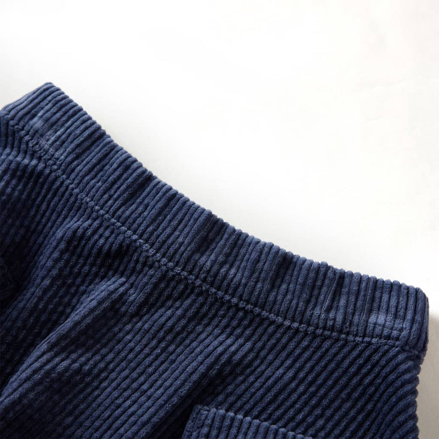 Kinderrok met zakken ribfluweel 92 marineblauw Marineblauw 92