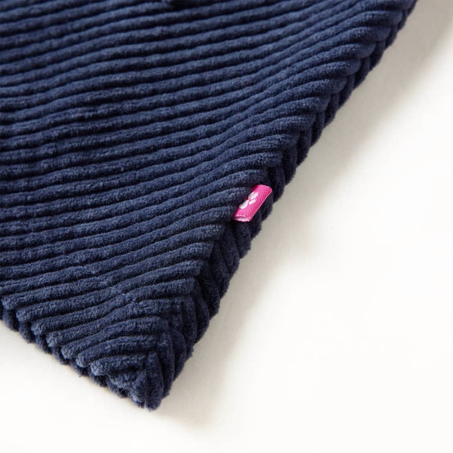 Kinderrok met zakken ribfluweel 92 marineblauw Marineblauw 92