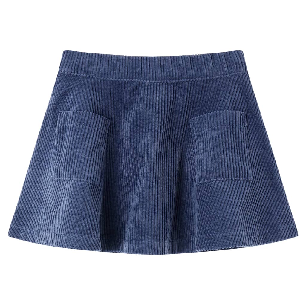 Kinderrok met zakken ribfluweel 104 marineblauw Marineblauw 104