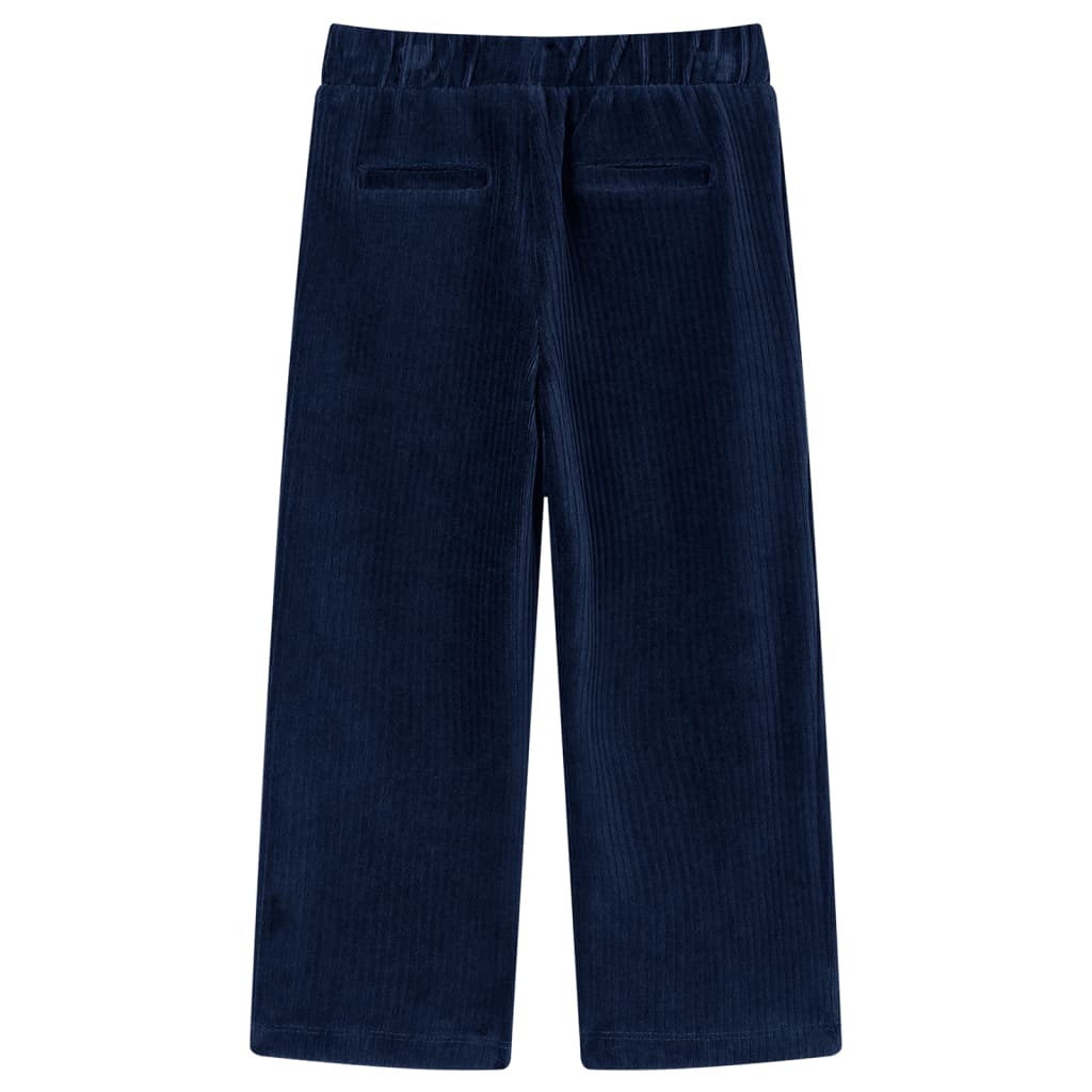 Kinderbroek 104 ribfluweel marineblauw Marineblauw