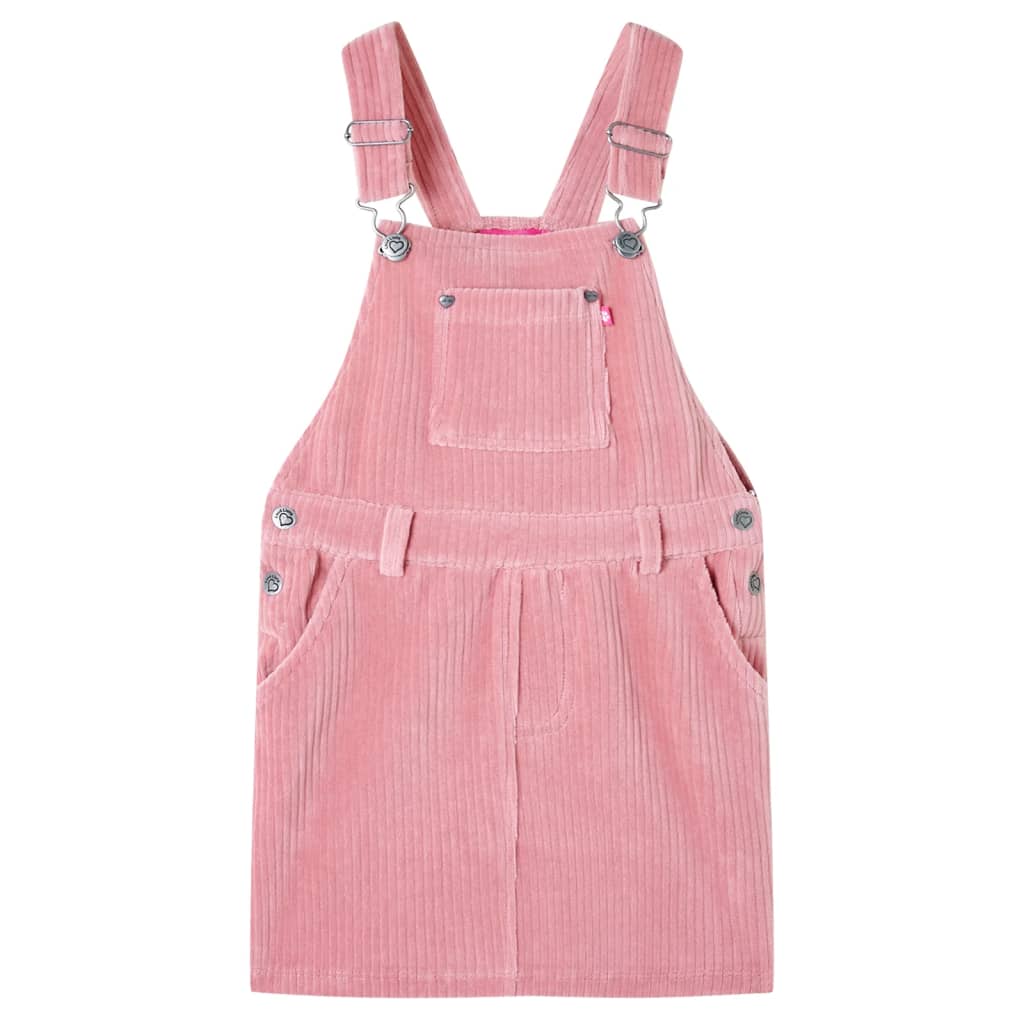 Kindertuinjurk 92 ribfluweel lichtroze Roze 92