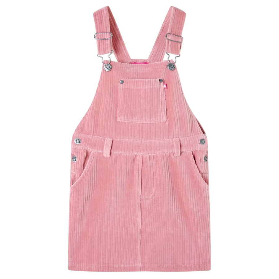 Kindertuinjurk 92 ribfluweel lichtroze Roze 92