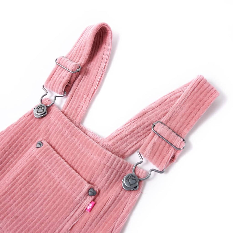 Kindertuinjurk 92 ribfluweel lichtroze Roze 92