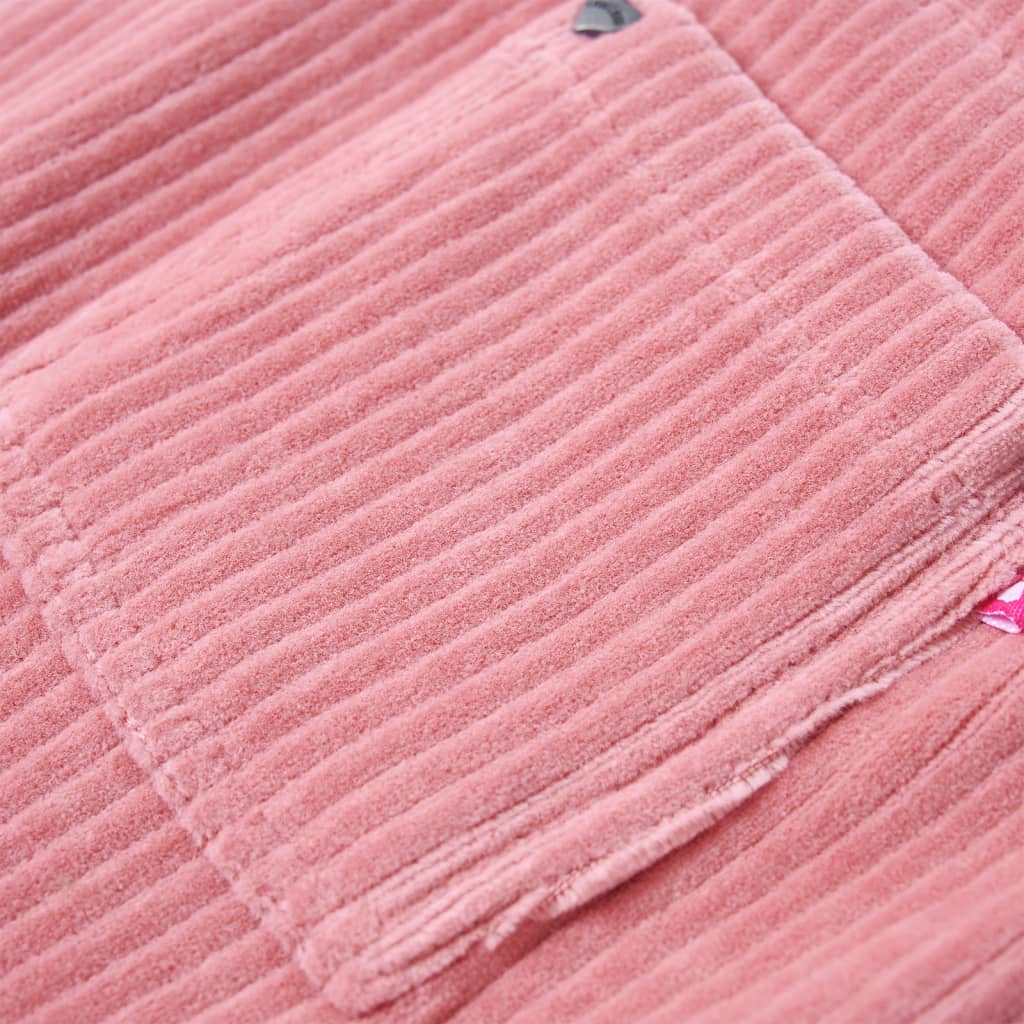 Kindertuinjurk 92 ribfluweel lichtroze Roze 92