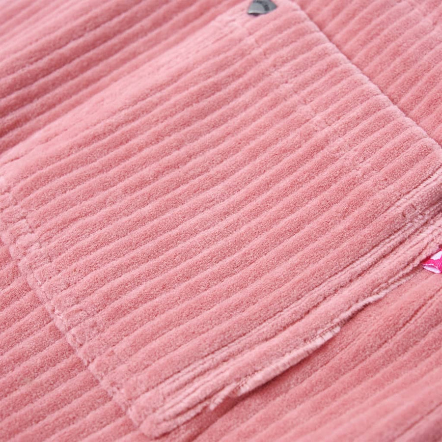 Kindertuinjurk 92 ribfluweel lichtroze Roze 92