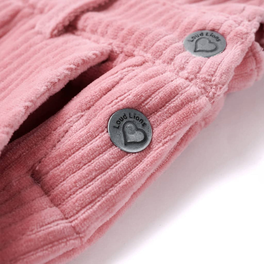 Kindertuinjurk 92 ribfluweel lichtroze Roze 92