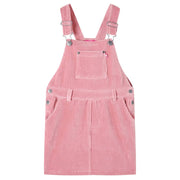 Kindertuinjurk 116 ribfluweel lichtroze