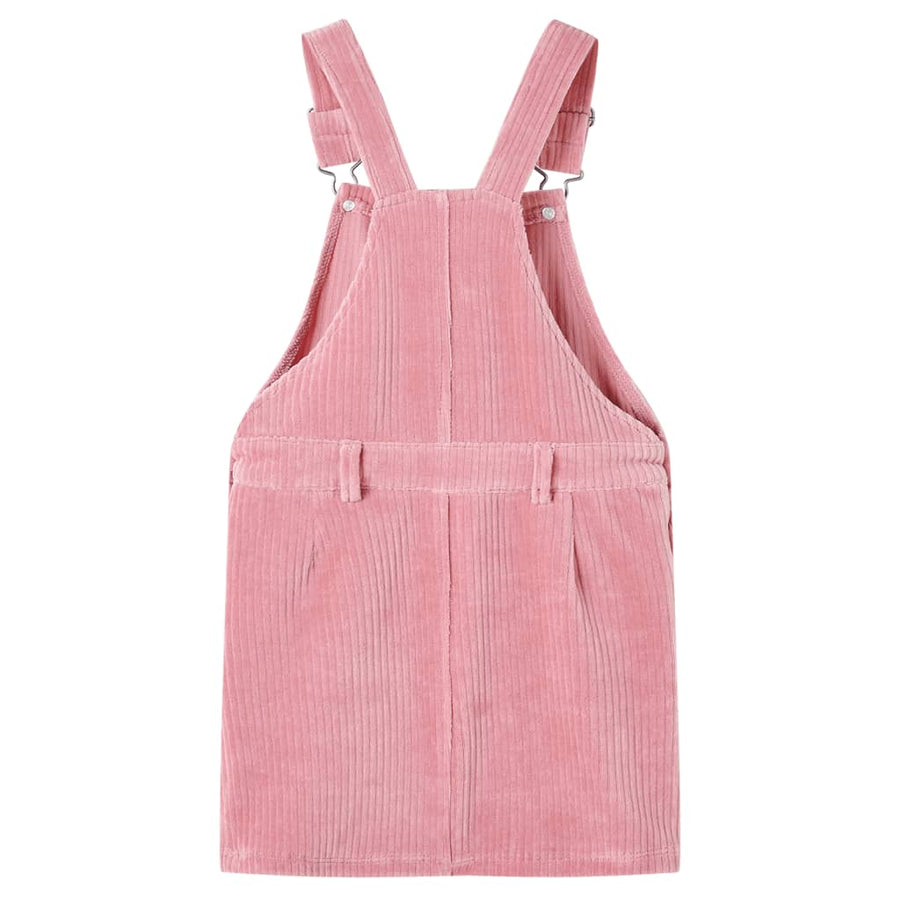 Kindertuinjurk 116 ribfluweel lichtroze Roze 116