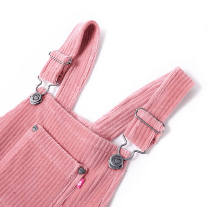 Kindertuinjurk 116 ribfluweel lichtroze Roze 116