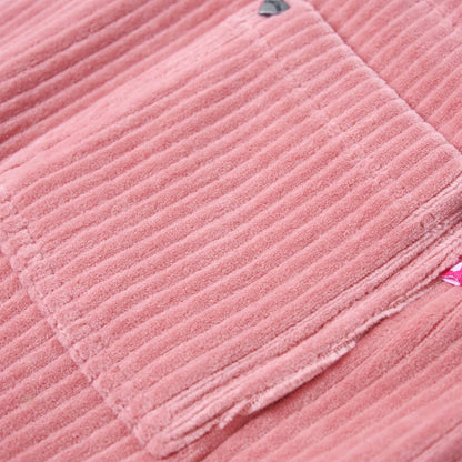 Kindertuinjurk 116 ribfluweel lichtroze Roze 116