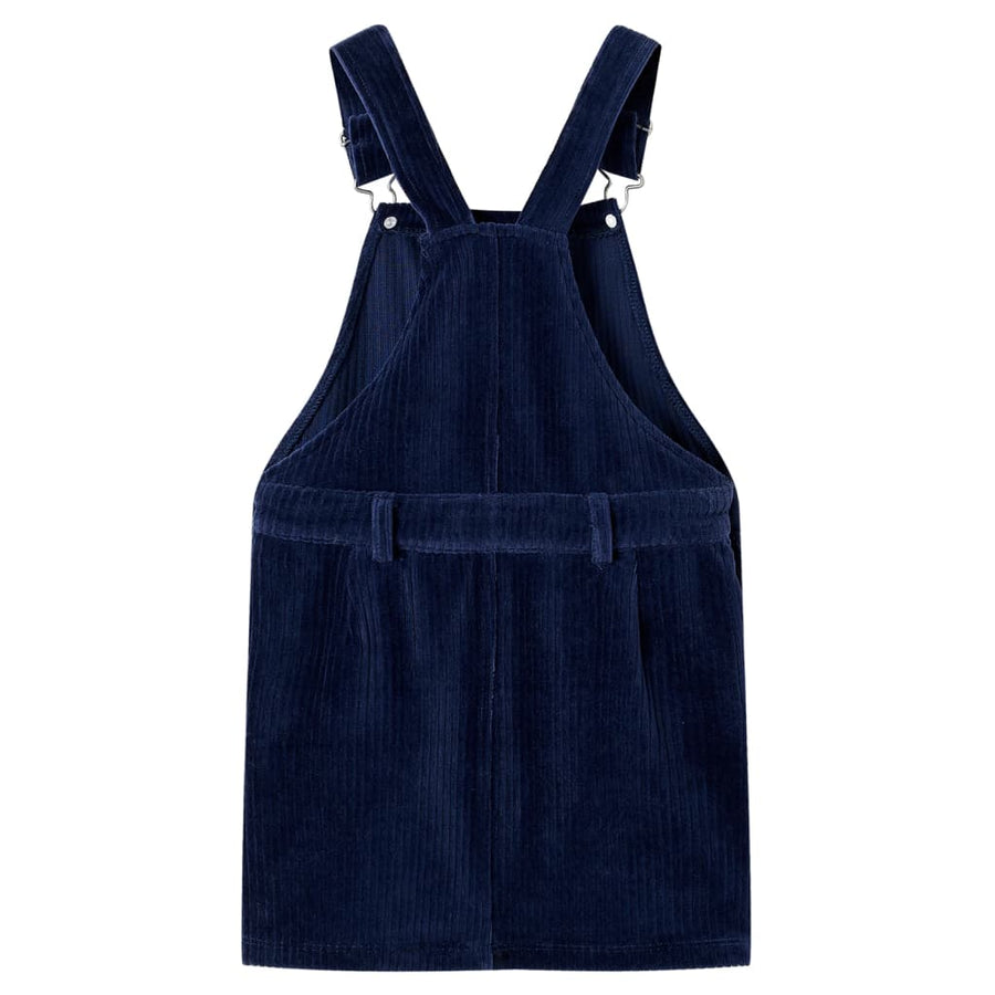 Kindertuinjurk 92 ribfluweel marineblauw Marineblauw