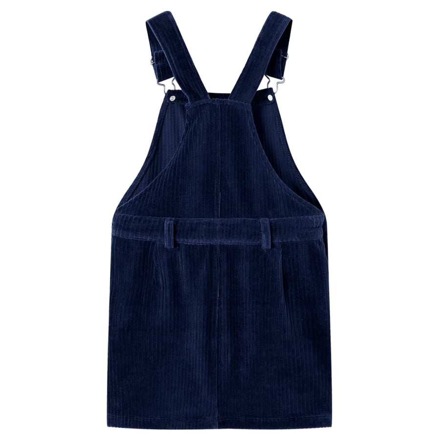 Kindertuinjurk 104 ribfluweel marineblauw Marineblauw