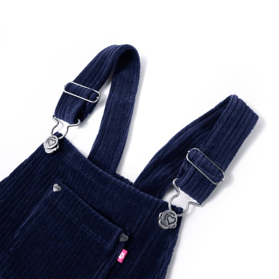 Kindertuinjurk 104 ribfluweel marineblauw Marineblauw