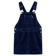 Tuinbroekjurk ribfluweel marineblauw maat 116