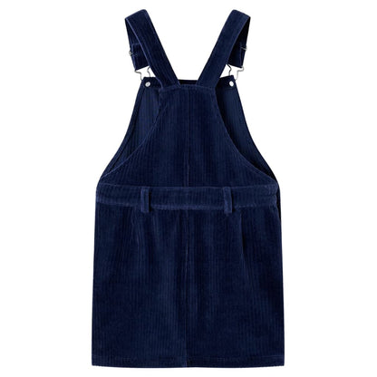Kindertuinjurk 116 ribfluweel marineblauw Marineblauw