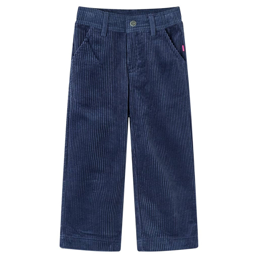 Kinderbroek 92 ribfluweel marineblauw 92
