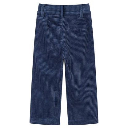 Kinderbroek 92 ribfluweel marineblauw 92