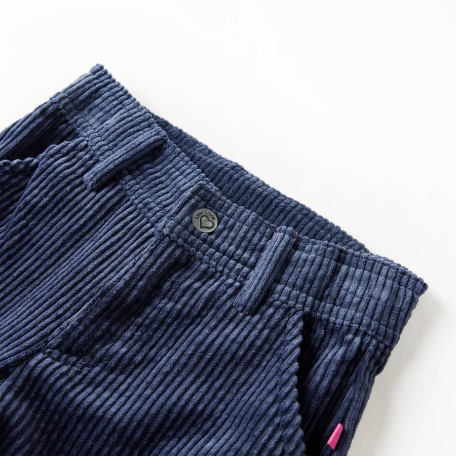 Kinderbroek 92 ribfluweel marineblauw 92