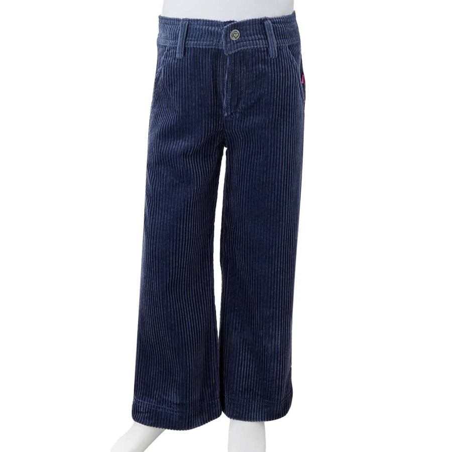 Kinderbroek 92 ribfluweel marineblauw 92