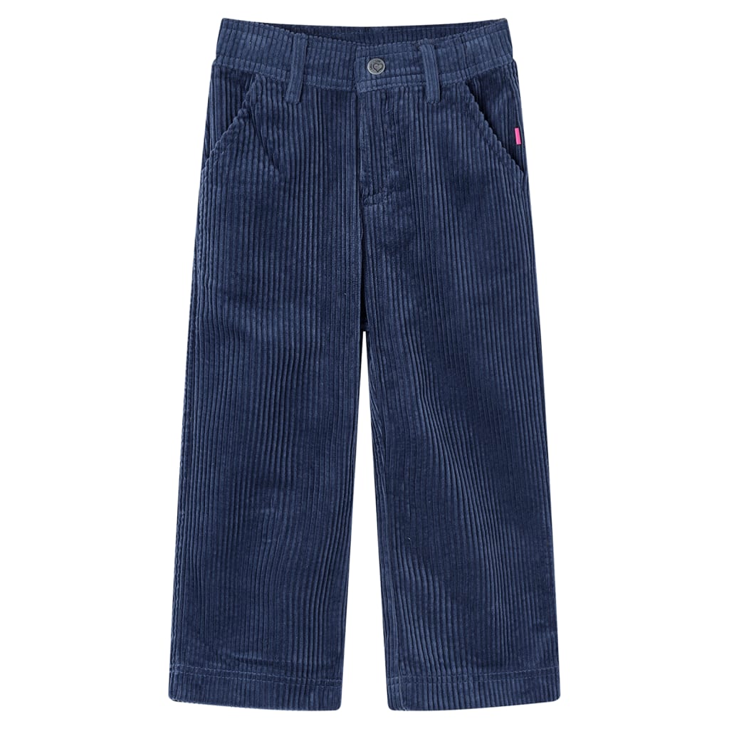 Kinderbroek 104 ribfluweel marineblauw 104