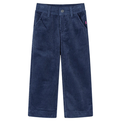 Kinderbroek 104 ribfluweel marineblauw 104
