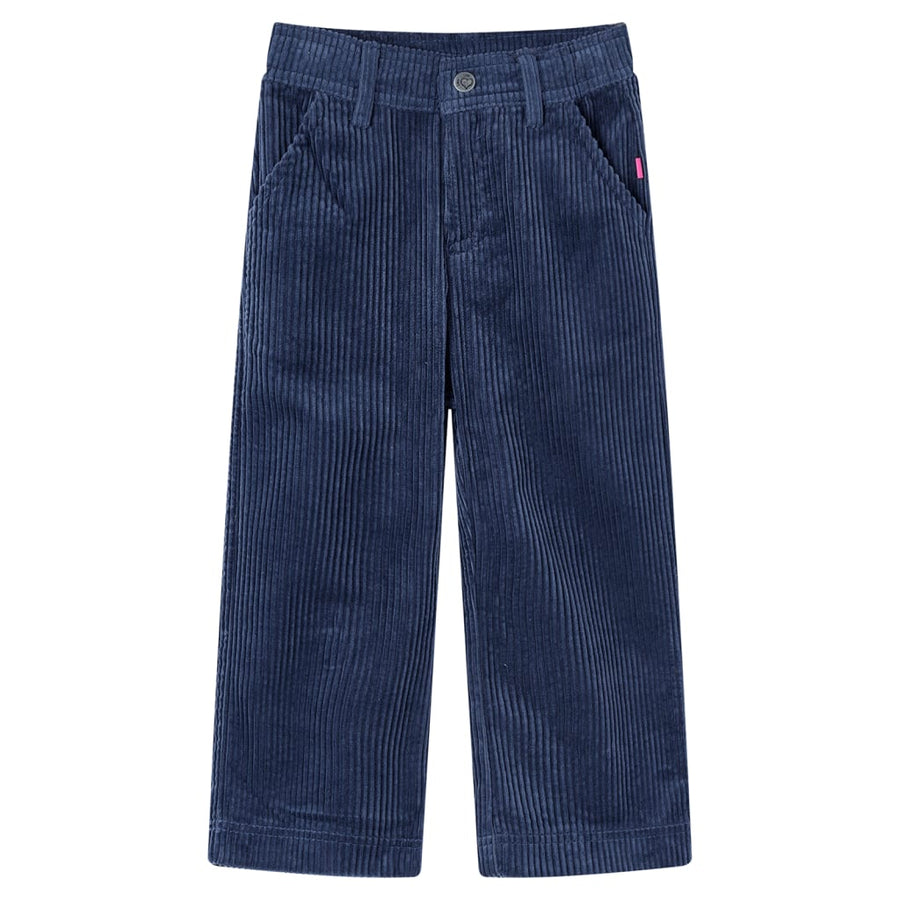 Kinderbroek 104 ribfluweel marineblauw 104