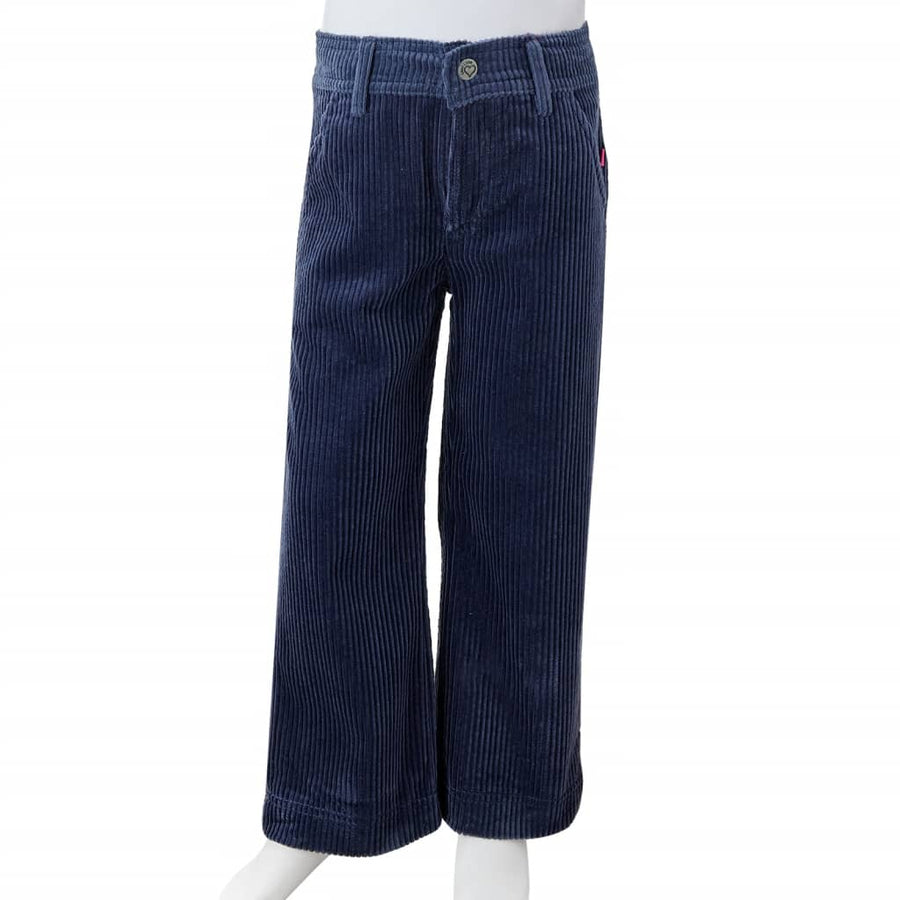 Kinderbroek 104 ribfluweel marineblauw 104