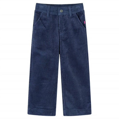 Kinderbroek 116 ribfluweel marineblauw 116