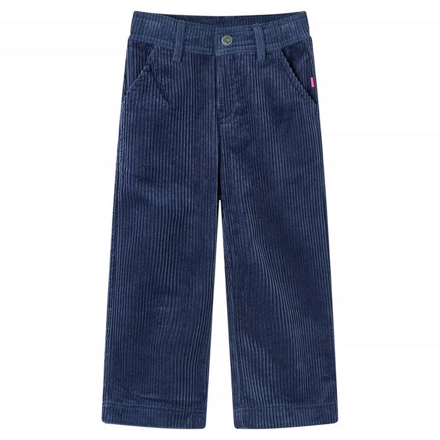 Kinderbroek 116 ribfluweel marineblauw 116