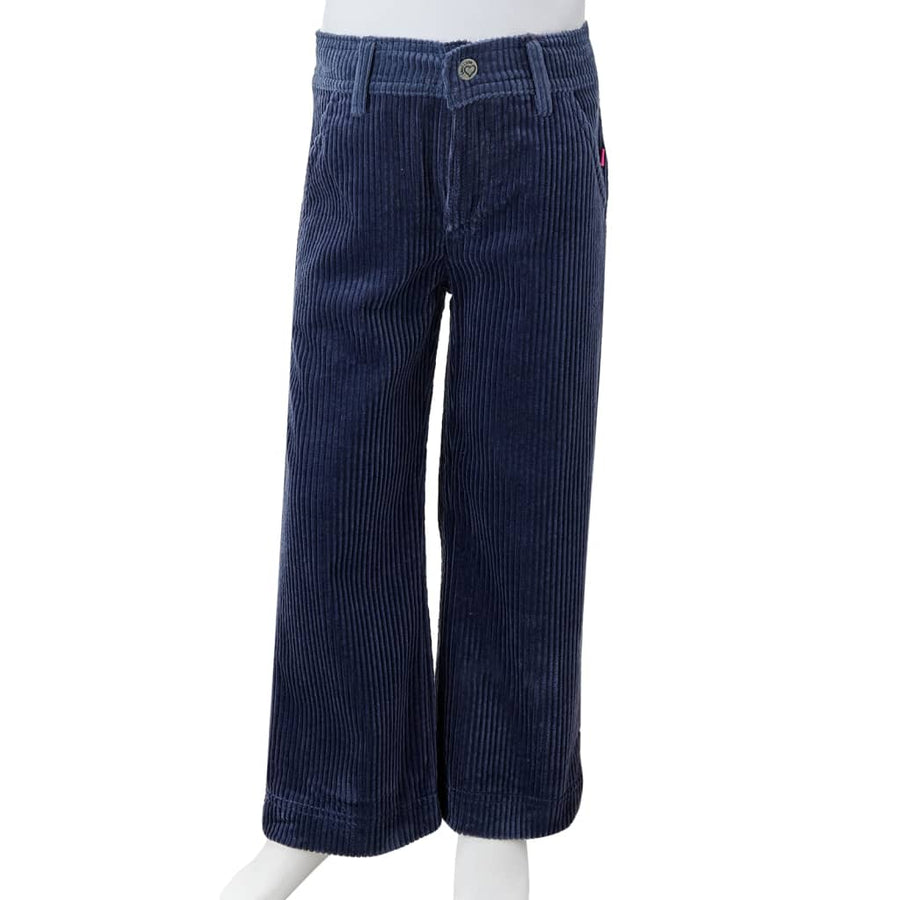 Kinderbroek 116 ribfluweel marineblauw 116