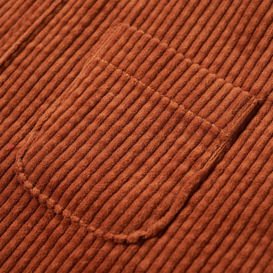 Kindertuinjurk 116 ribfluweel cognackleurig Cognac 116