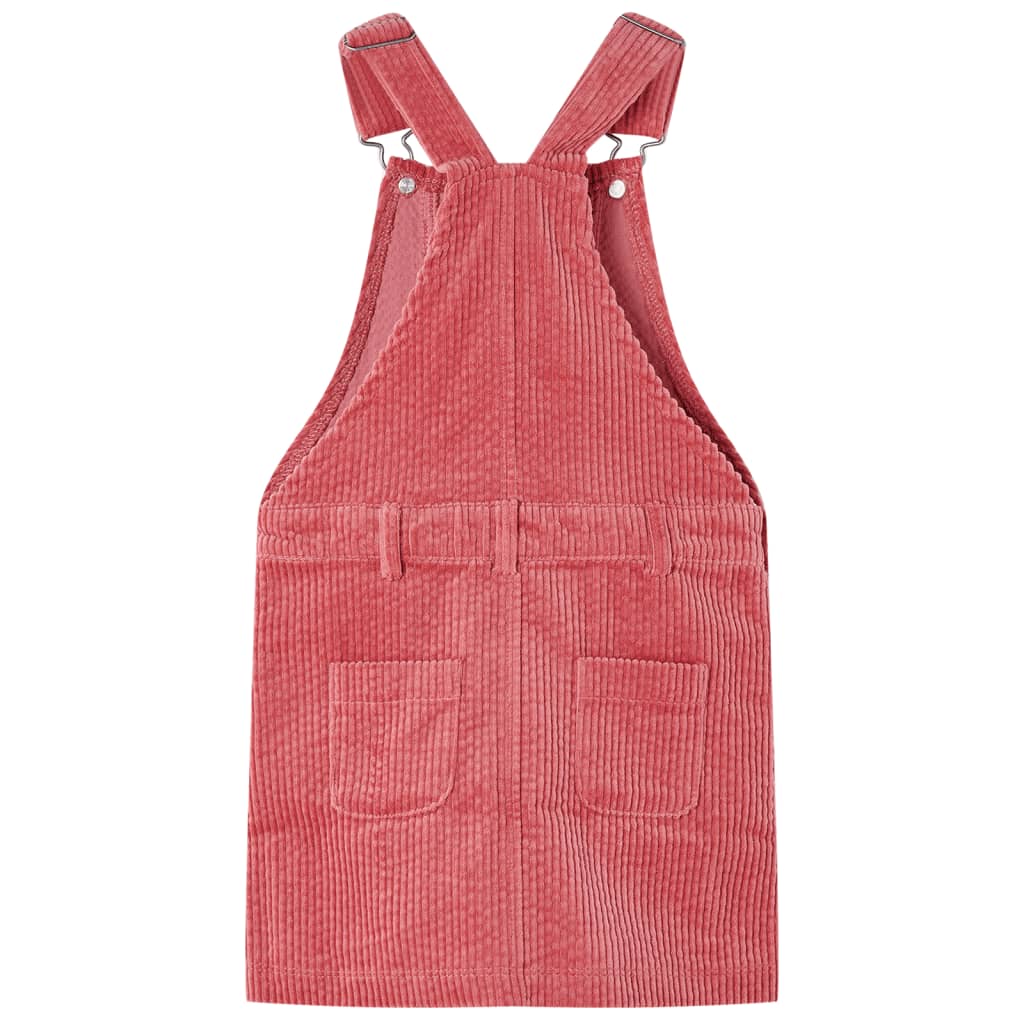 Kindertuinjurk 92 ribfluweel roze Roze