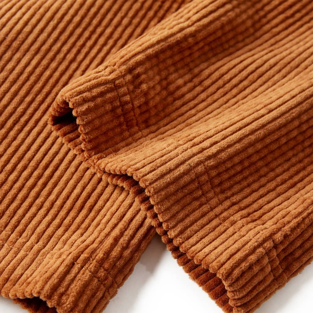 Kinderbroek 92 ribfluweel cognackleurig 92