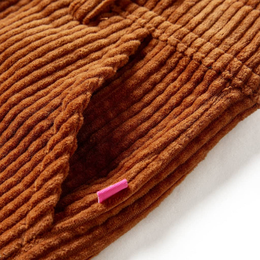 Kinderbroek 104 ribfluweel cognackleurig