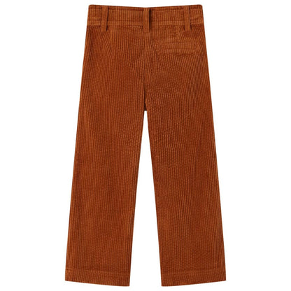 Kinderbroek 116 ribfluweel cognackleurig