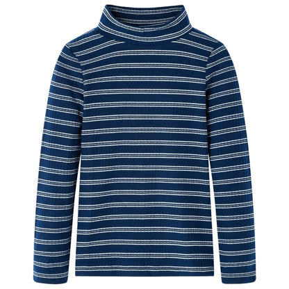 Kindershirt met lange mouwen 128 marineblauw 128