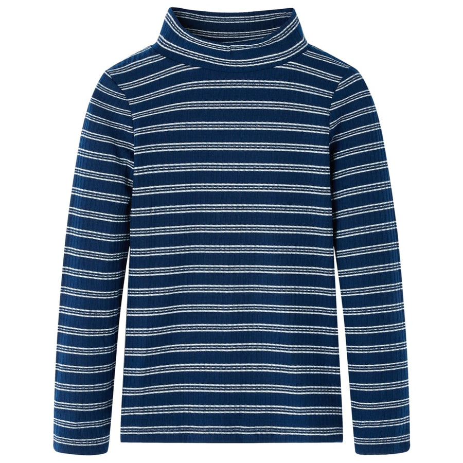 Kindershirt met lange mouwen 140 marineblauw