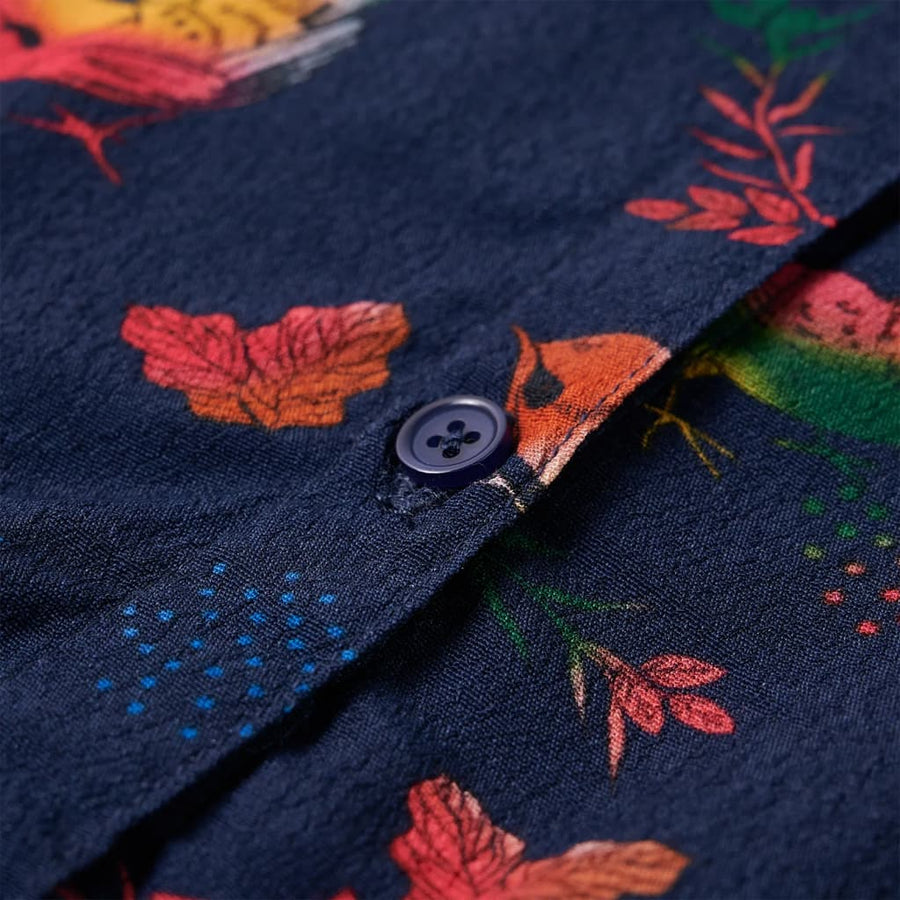 Kinderjurk met lange mouwen 116 marineblauw 116