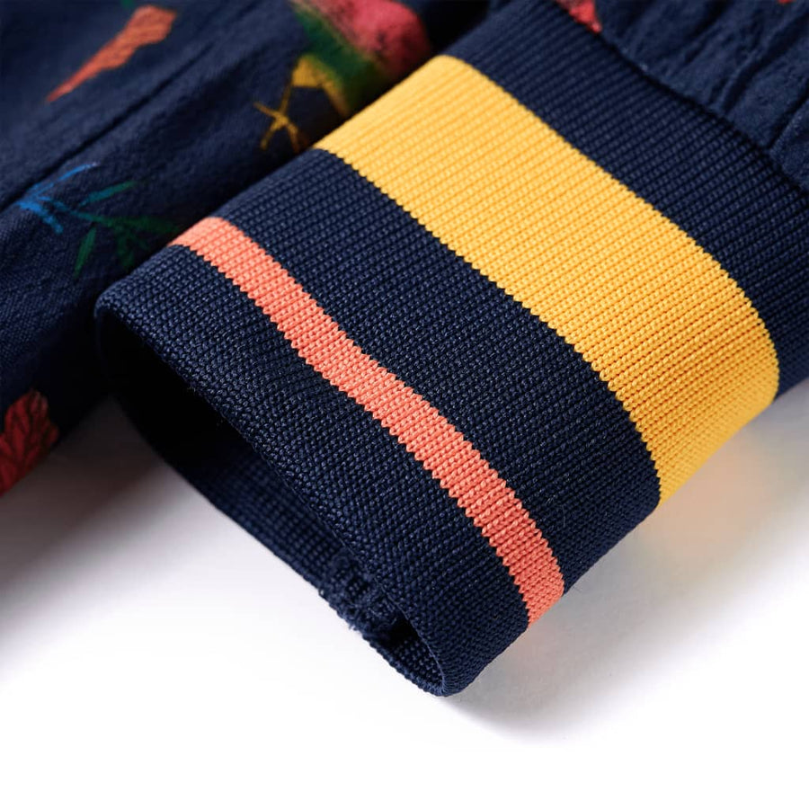 Kinderjurk met lange mouwen 116 marineblauw 116