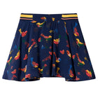 Kinderrokje 140 marineblauw vogels