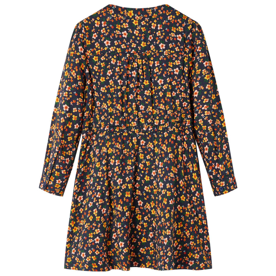 Kinderjurk met lange mouwen 92 marineblauw 92