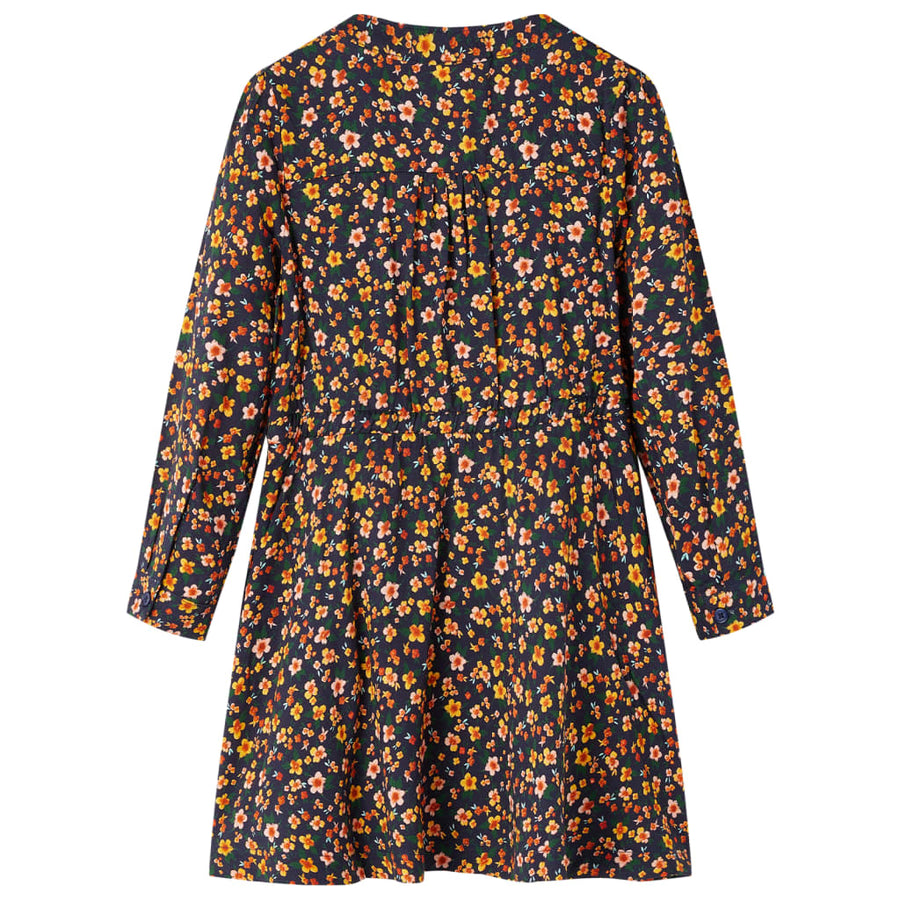 Kinderjurk met lange mouwen 104 marineblauw
